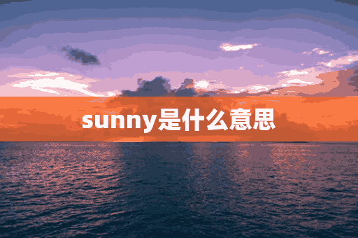 sunny是什么意思